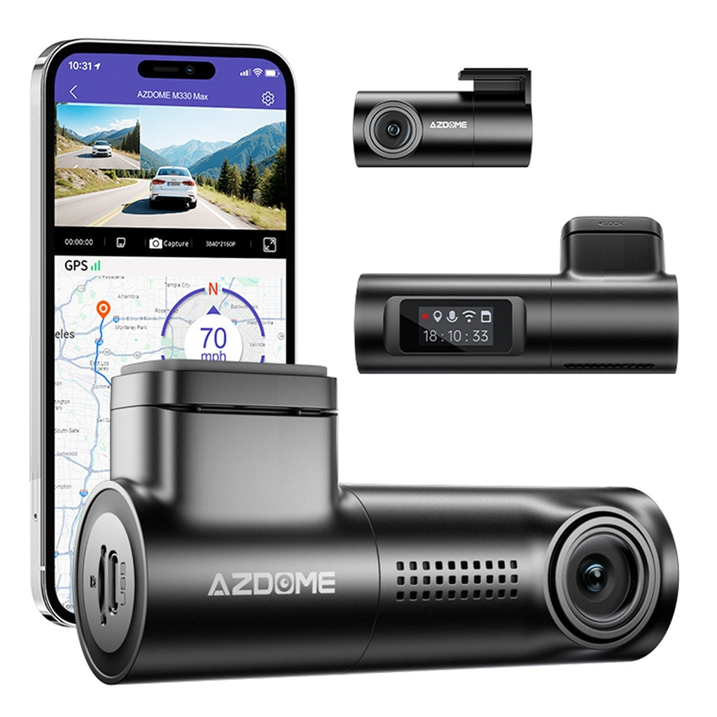 AZDome M330 Max 2CH 4K Wifi GPS dashcam