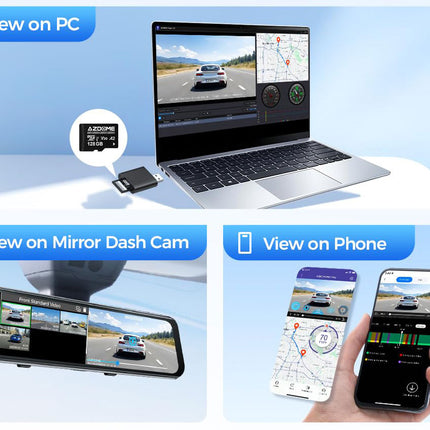 AZDome PG17 Max 4K 2CH Wifi GPS 64gb dashcam