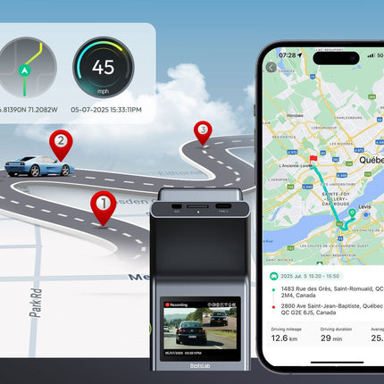 Botslab G300H Plus 4K Wifi GPS 2CH 64gb dashcam
