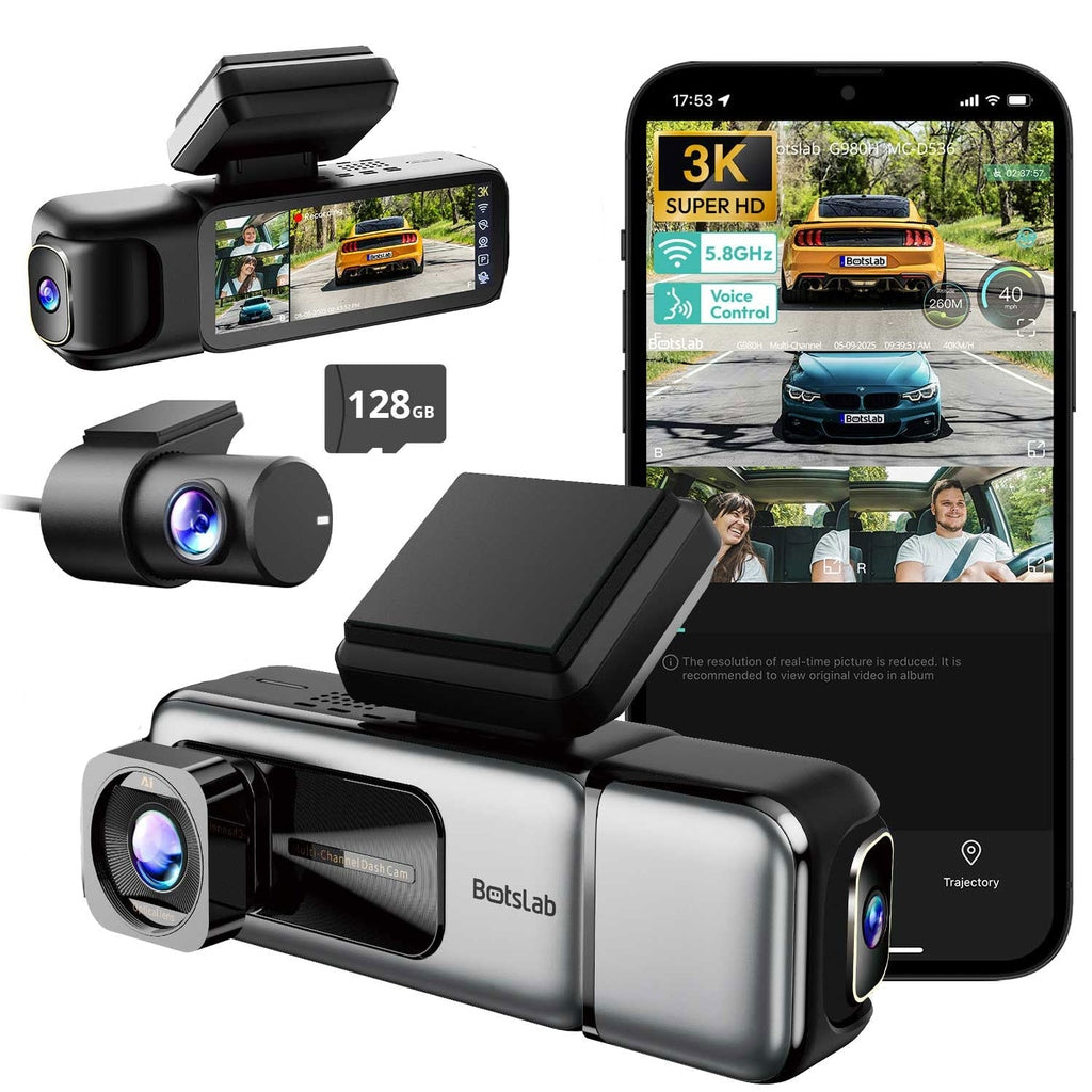 Botslab G980H 3CH 4K Wifi GPS 128gb dashcam