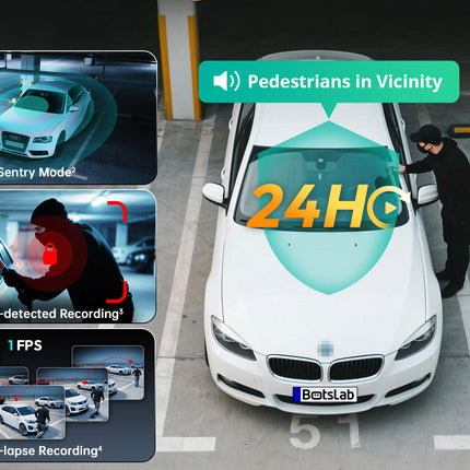 Botslab G980H Pro 3CH 4K Wifi GPS 128gb dashcam