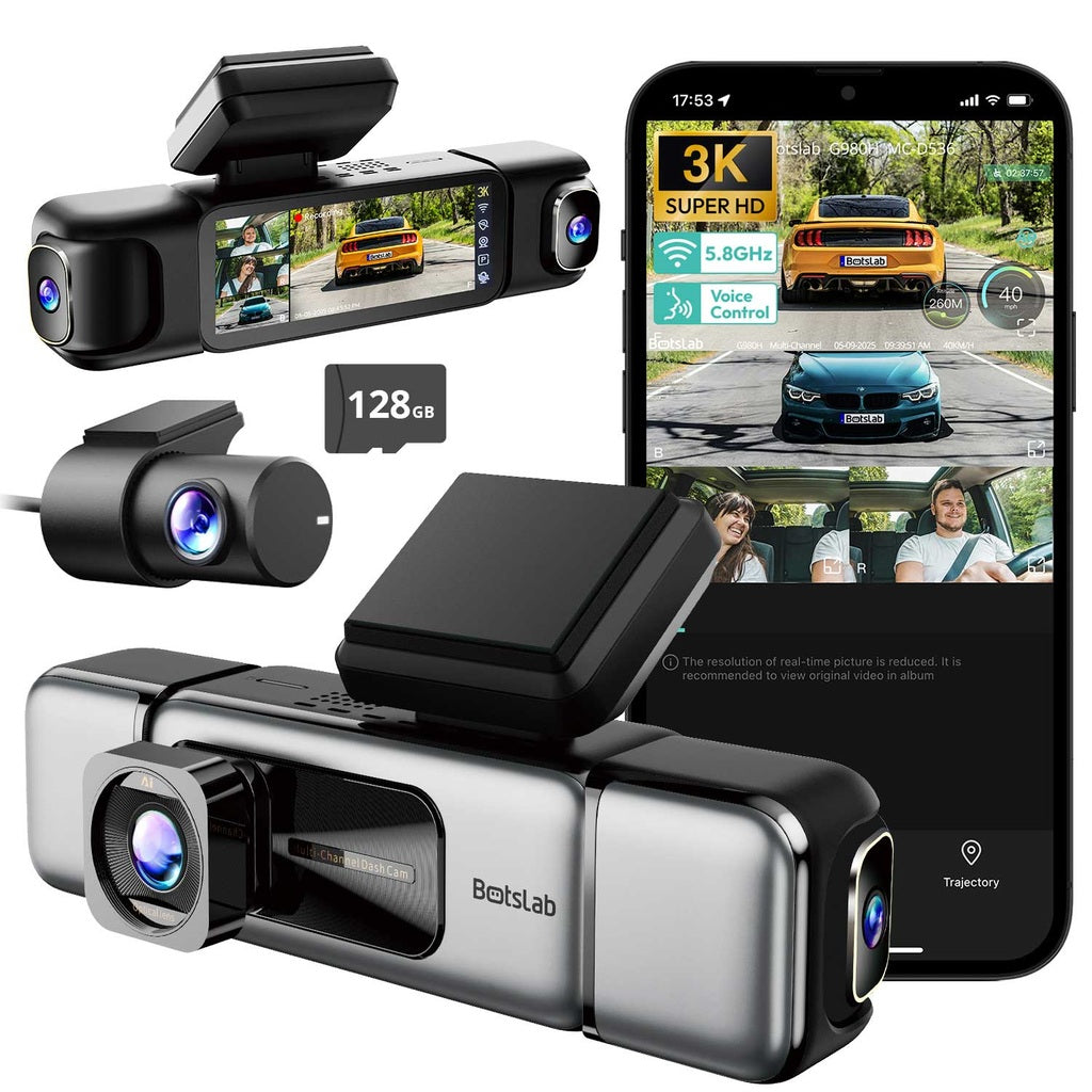 Botslab G980H 4CH 4K Wifi GPS 128gb 360 graden dashcam