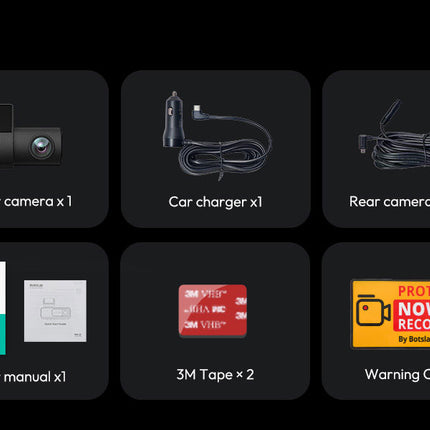 Botslab G980H Pro 2CH 4K Wifi GPS 2CH 64gb dashcam