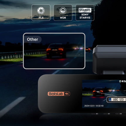 Botslab G980H Pro 2CH 4K Wifi GPS 2CH 64gb dashcam