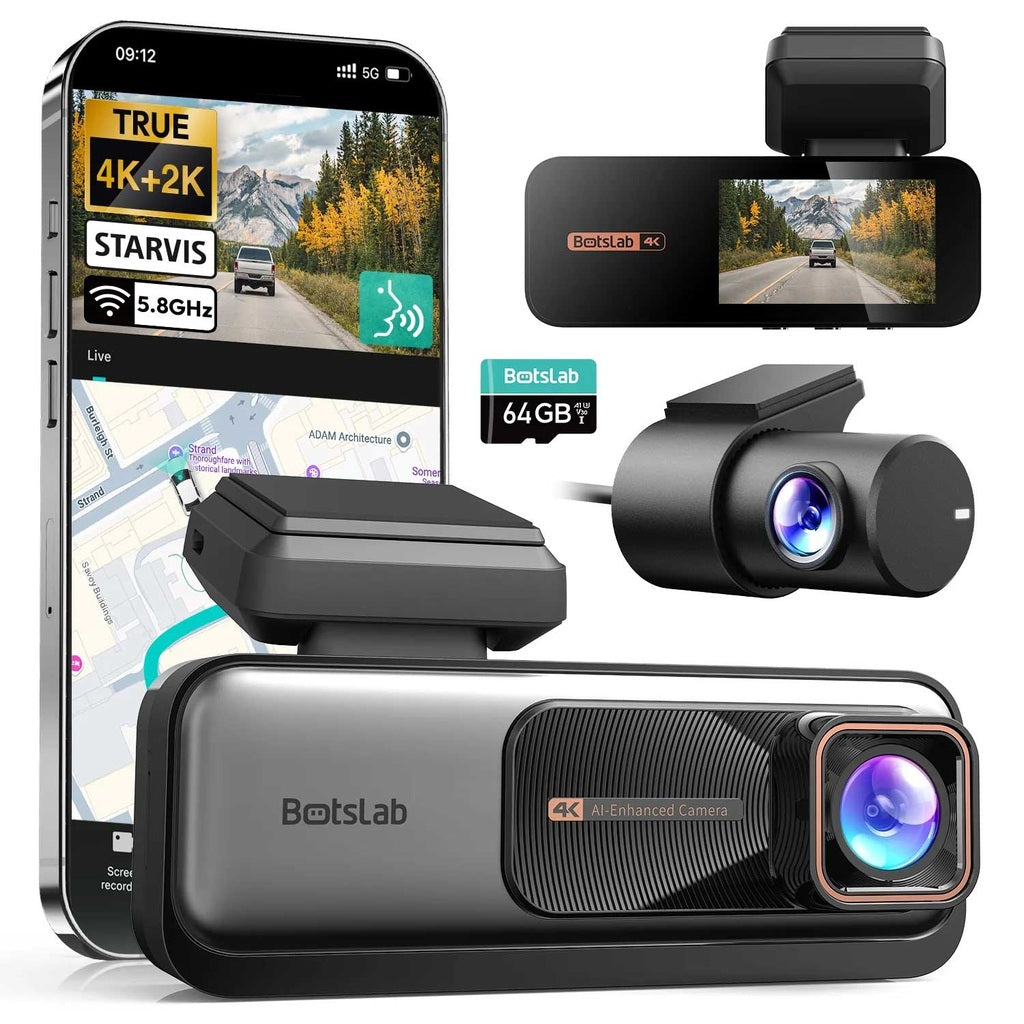 Botslab G980H Pro 2CH 4K Wifi GPS 2CH 64gb dashcam