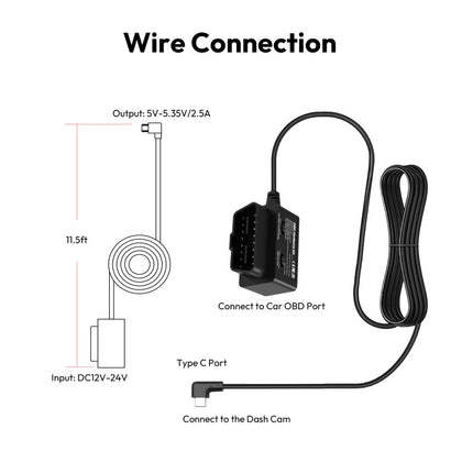 Botslab OBD permanente voeding USB-C