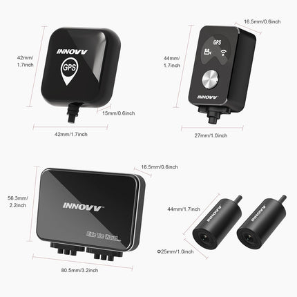 Innovv K7 2CH Dual Wifi GPS 2K Motor dashcam