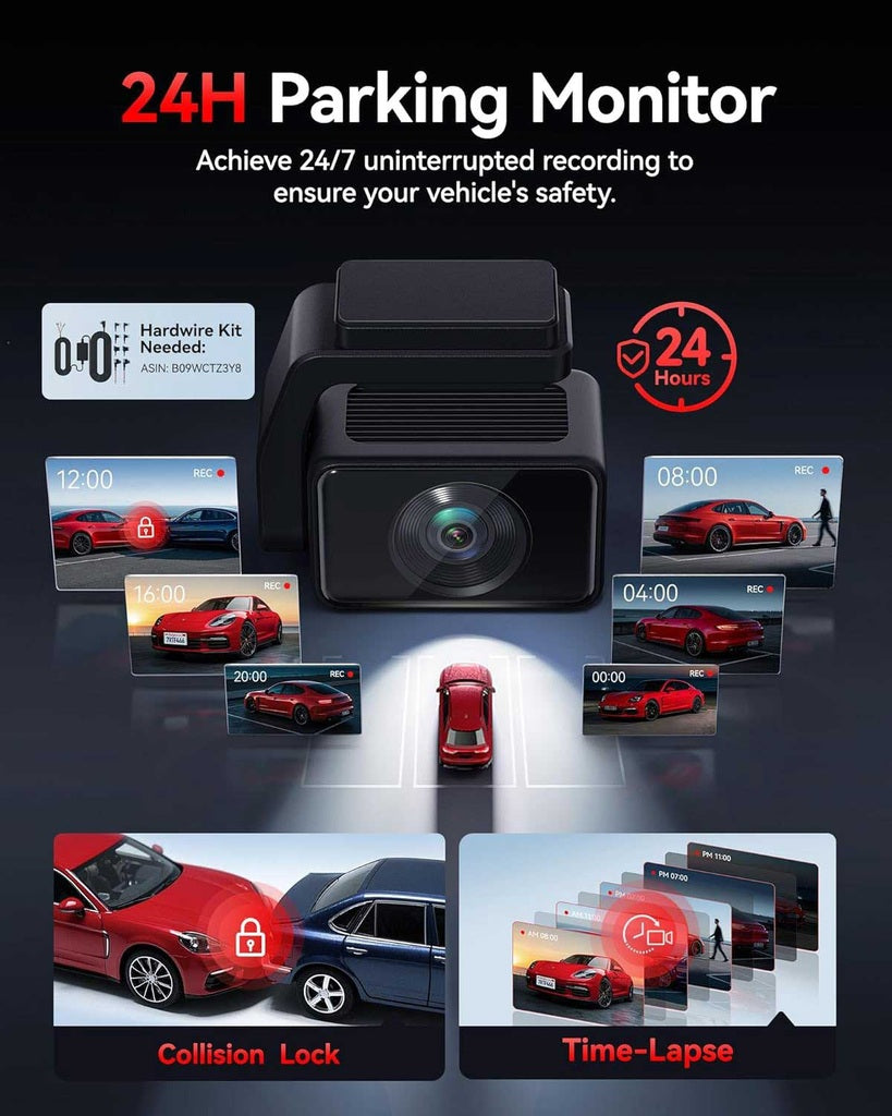 Redtiger F4 Pro 2CH 4K Touch Wifi GPS 128gb dashcam