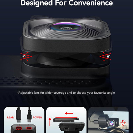 Redtiger ViewClear 70 4K Touch Wifi GPS 2CH 128gb dashcam