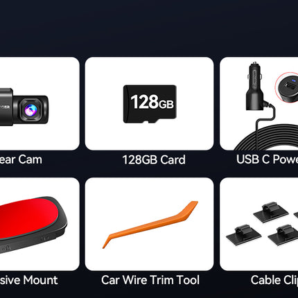 Redtiger ViewClear 70 4K Touch Wifi GPS 2CH 128gb dashcam