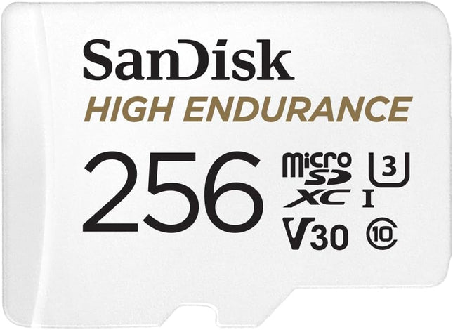 Sandisk 256gb High Endurance U3 V30 microSD kaart