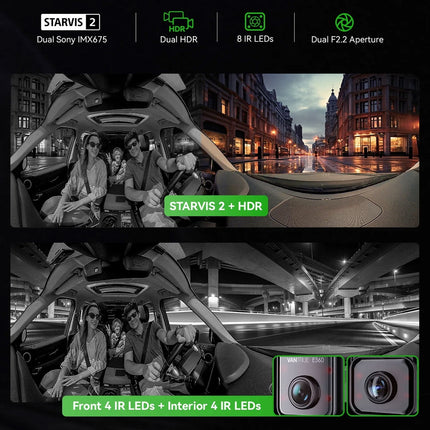Vantrue E360 Plus Cloud 5K 3CH Wifi GPS 360 graden dashcam
