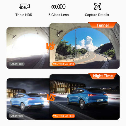 Vantrue N5S Cloud 2K 4CH Wifi GPS 360 graden dashcam