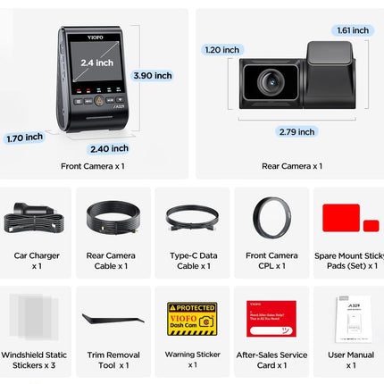 Viofo A329S 2CH 4K Wifi GPS dashcam