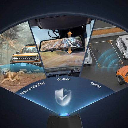 Wolfbox G900 Tripro bumper 3CH 4K Wifi GPS 256gb Mirror dashcam