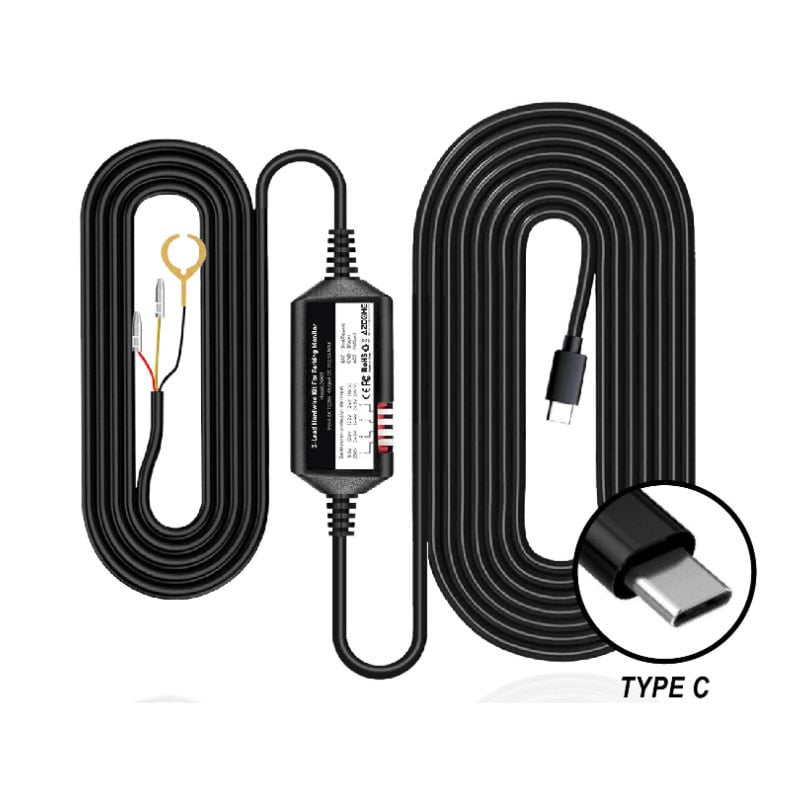 Vantrue VP01 permanente voeding USB-C 3-draads - | dashcam experts Vantrue VP01 permanente voeding USB-C 3-draads - | dashcam experts